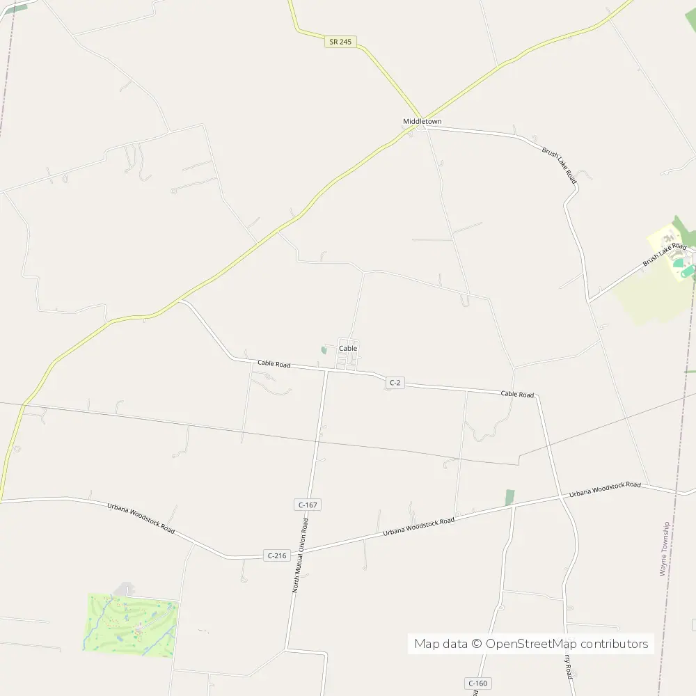 Service area map of Cable, Ohio